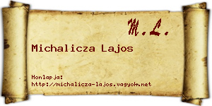 Michalicza Lajos névjegykártya